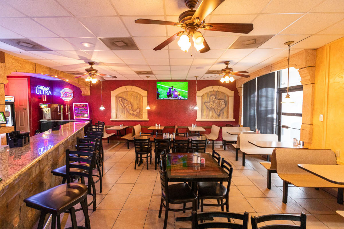 Restaurant interior, tables ready for guests